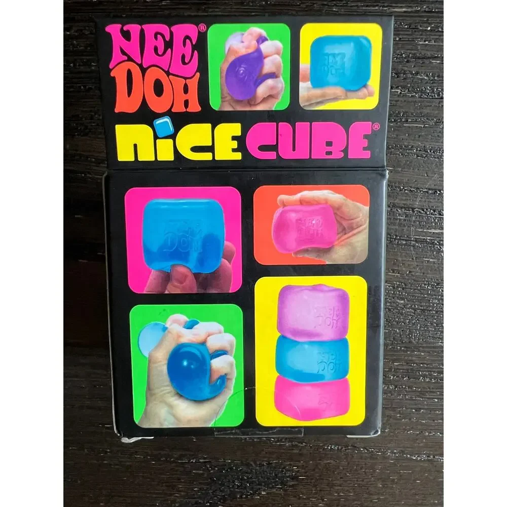 NeeDoh Nice Cube - PINK | The Original Sensory Ice Cube Squish - NIB!